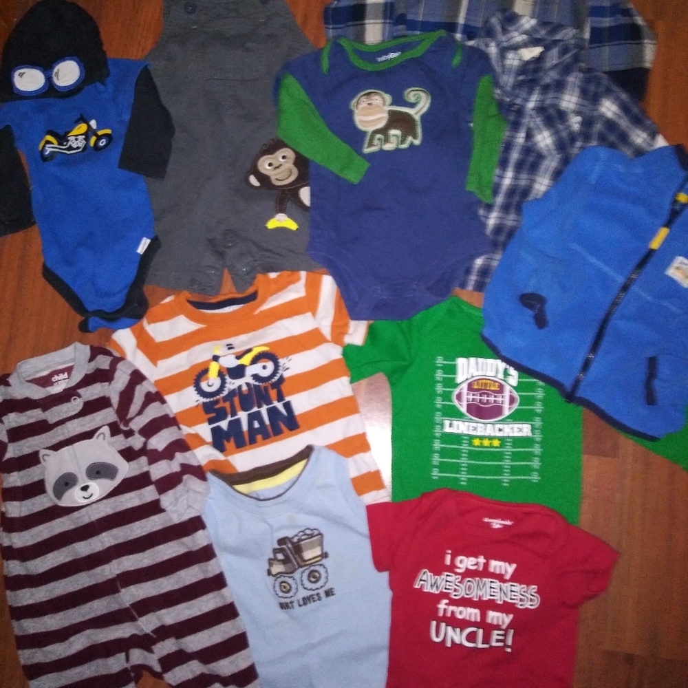 Lot of boys 3 6 mo to 18mo clothes